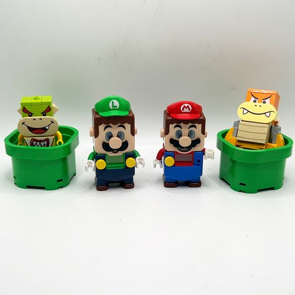 Lego Super Mario Adventures Interactive Mario & Luigi Figures WORKS - Picture 1 of 6